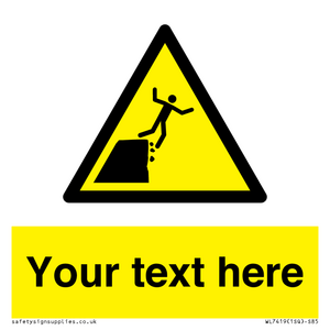 Custom Warning unstable cliff edge